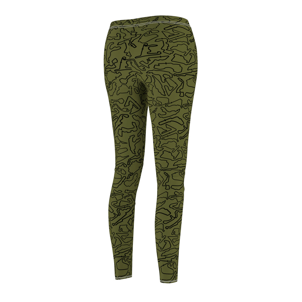 Black teal silver Track Casual Leggings