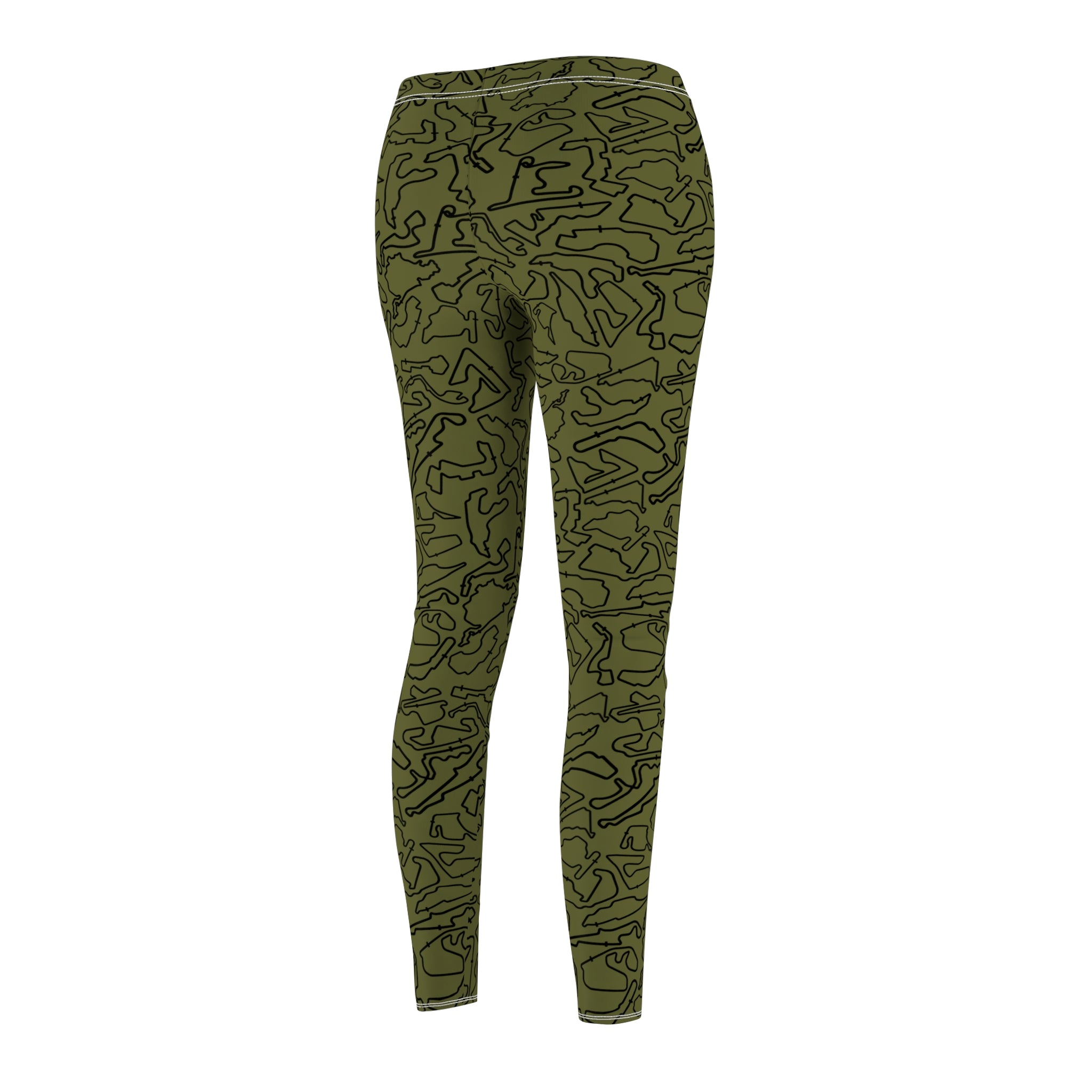 Black teal silver Track Casual Leggings