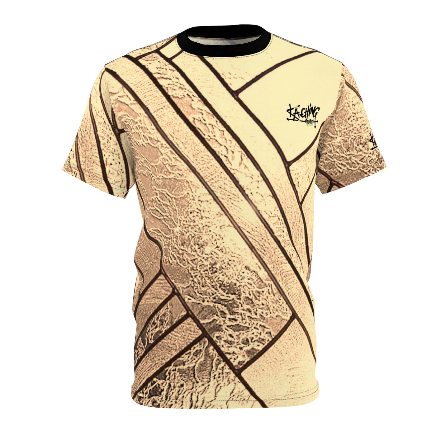 Metallic Glass stainglass Unisex Tee Gold