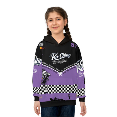 Ka-Ching Racing Kids unisex Motorsport Fans Purple Hoodie
