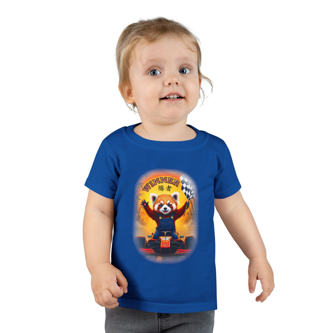 Playful red Panda Driving Toddler T-Shirt | Cute Kids Graphic Tee for Fun Adventures