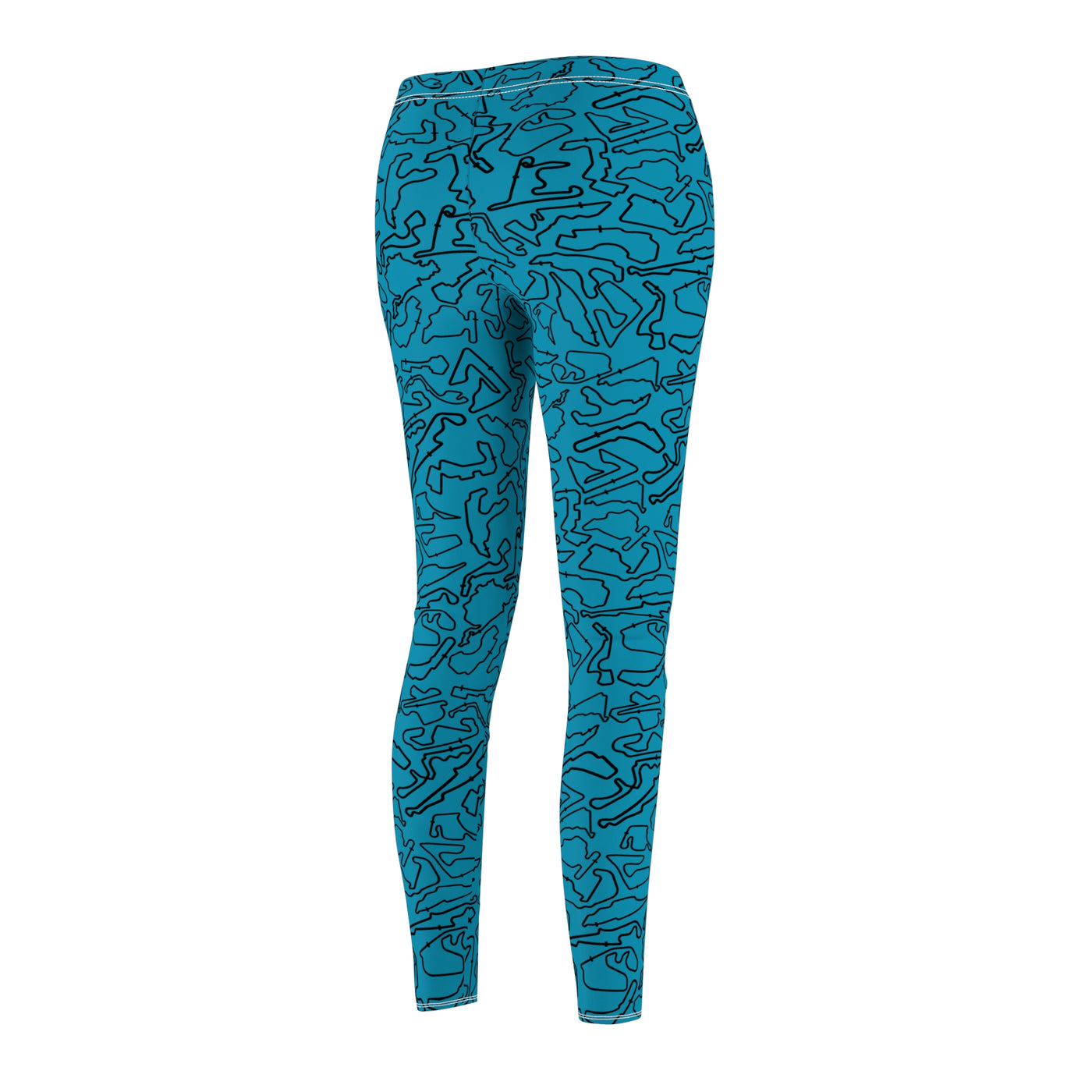 Track Teal Casual Leggings