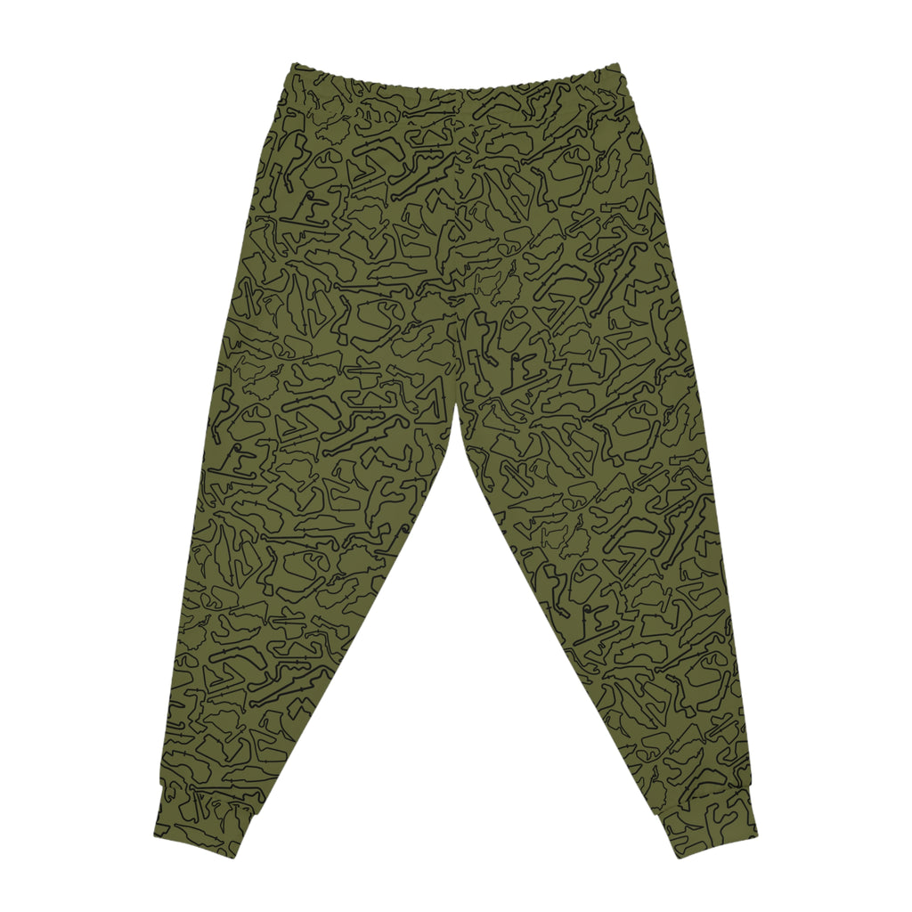 Black Army green Track Camo unisex Joggers, Casual Lounge