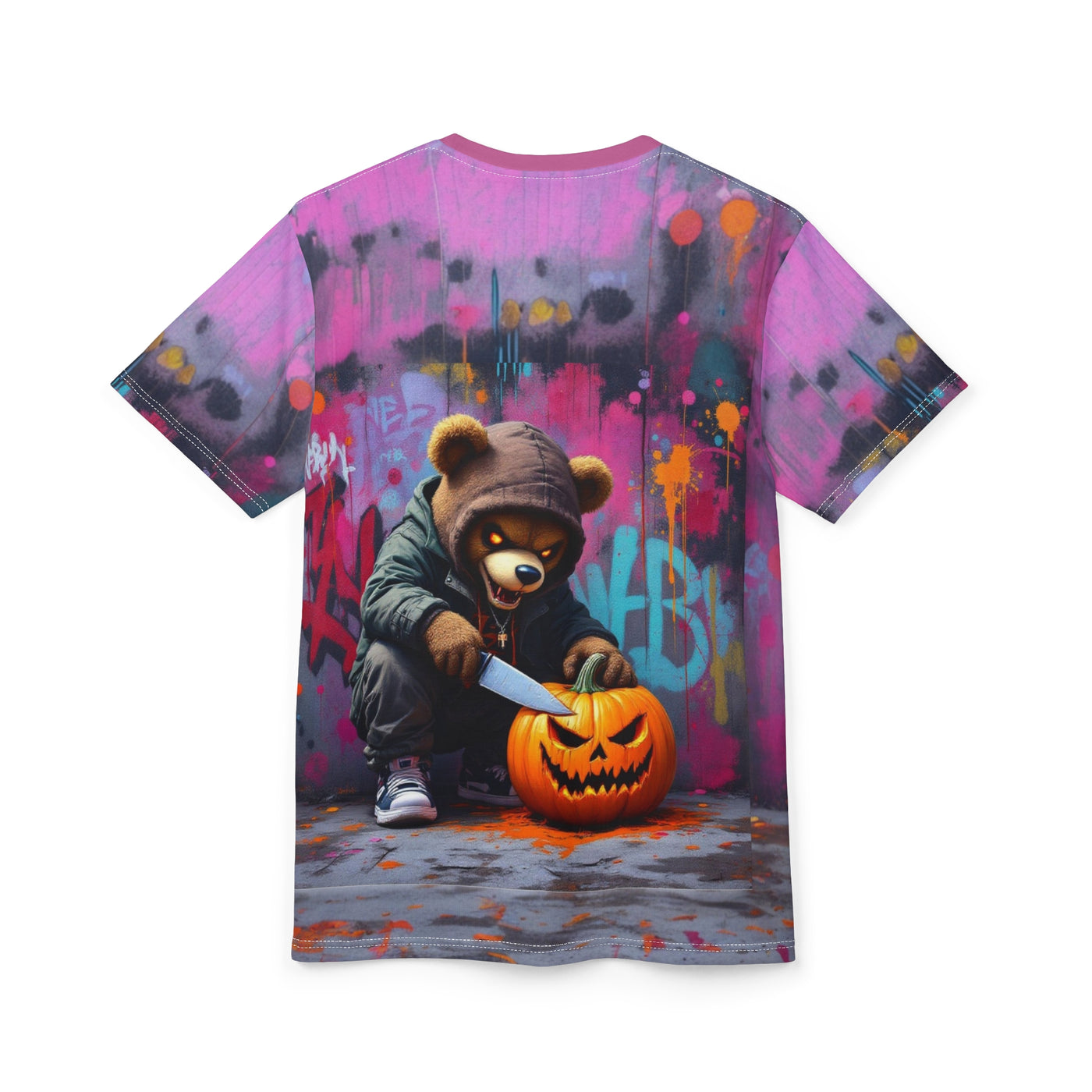 Graffiti Bear carves pumpikn A Unisex Tee