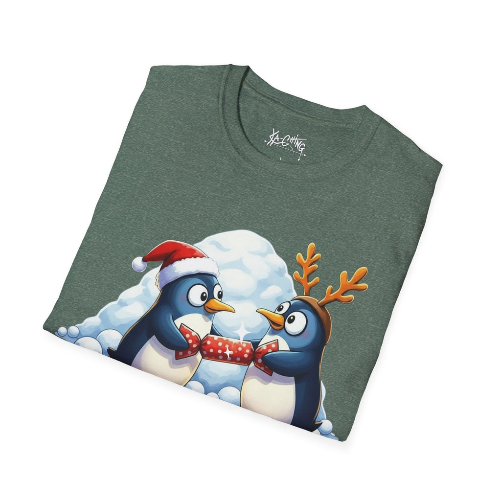 Christmas Penguins cracker Graphic Tee