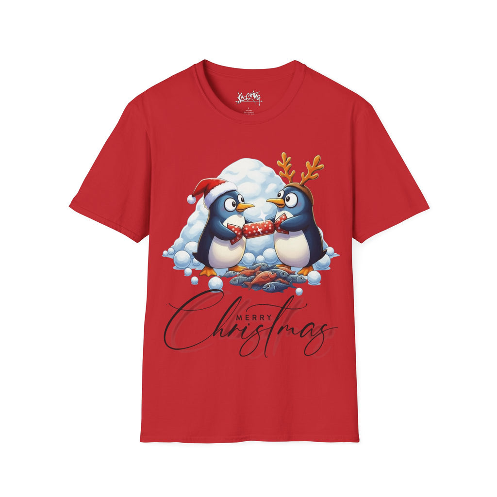 Christmas Penguins cracker Graphic Tee