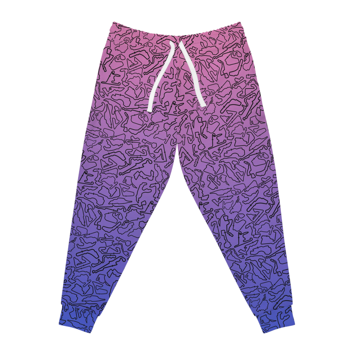Black pink/Blue Track Camo unisex Joggers, Casual Lounge