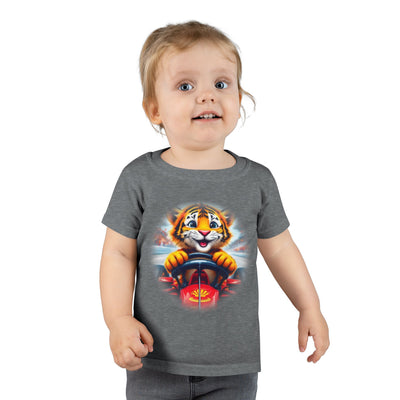 Playful Tiger Driving Toddler T-Shirt | Cute Kids Graphic Tee for Fun Adventures