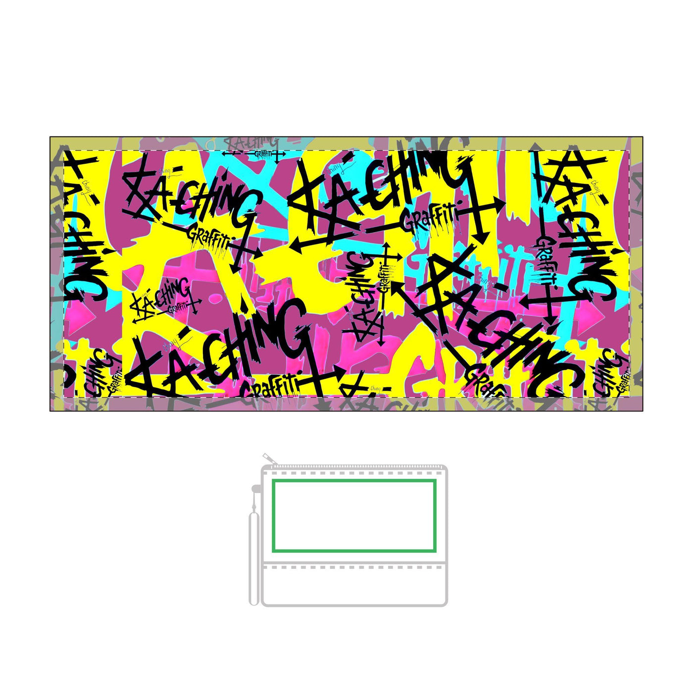 Color-Changing Ka-Ching pencil case, Graffiti Style  04