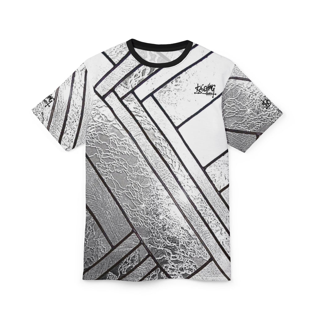 Metallic Glass stainglass Unisex Tee silver