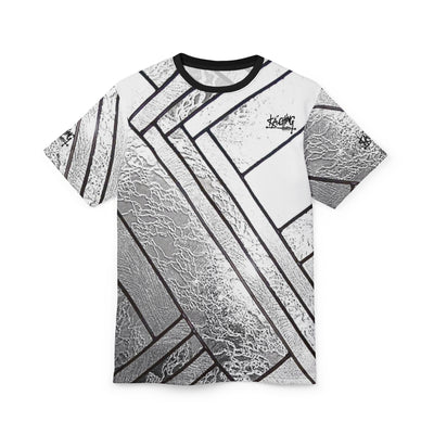 Metallic Glass stainglass Unisex Tee silver