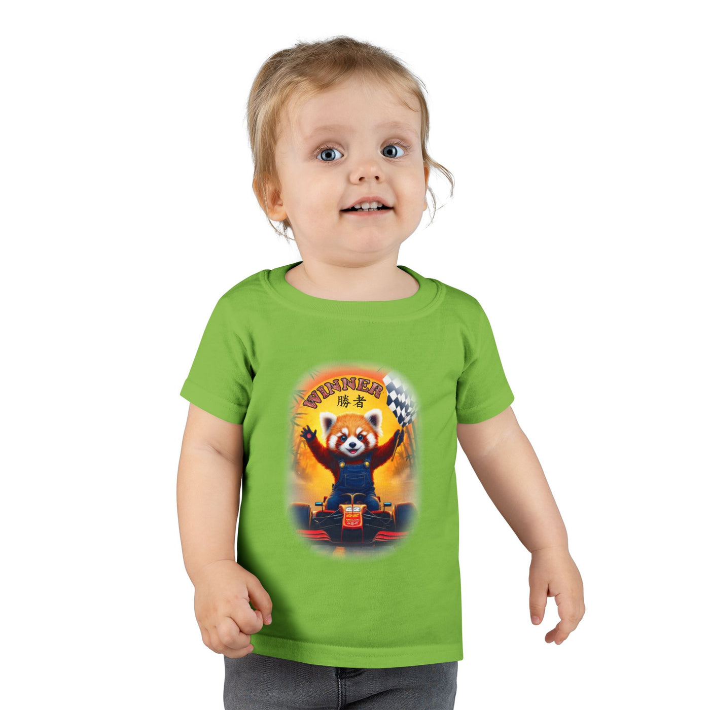 Playful red Panda Driving Toddler T-Shirt | Cute Kids Graphic Tee for Fun Adventures