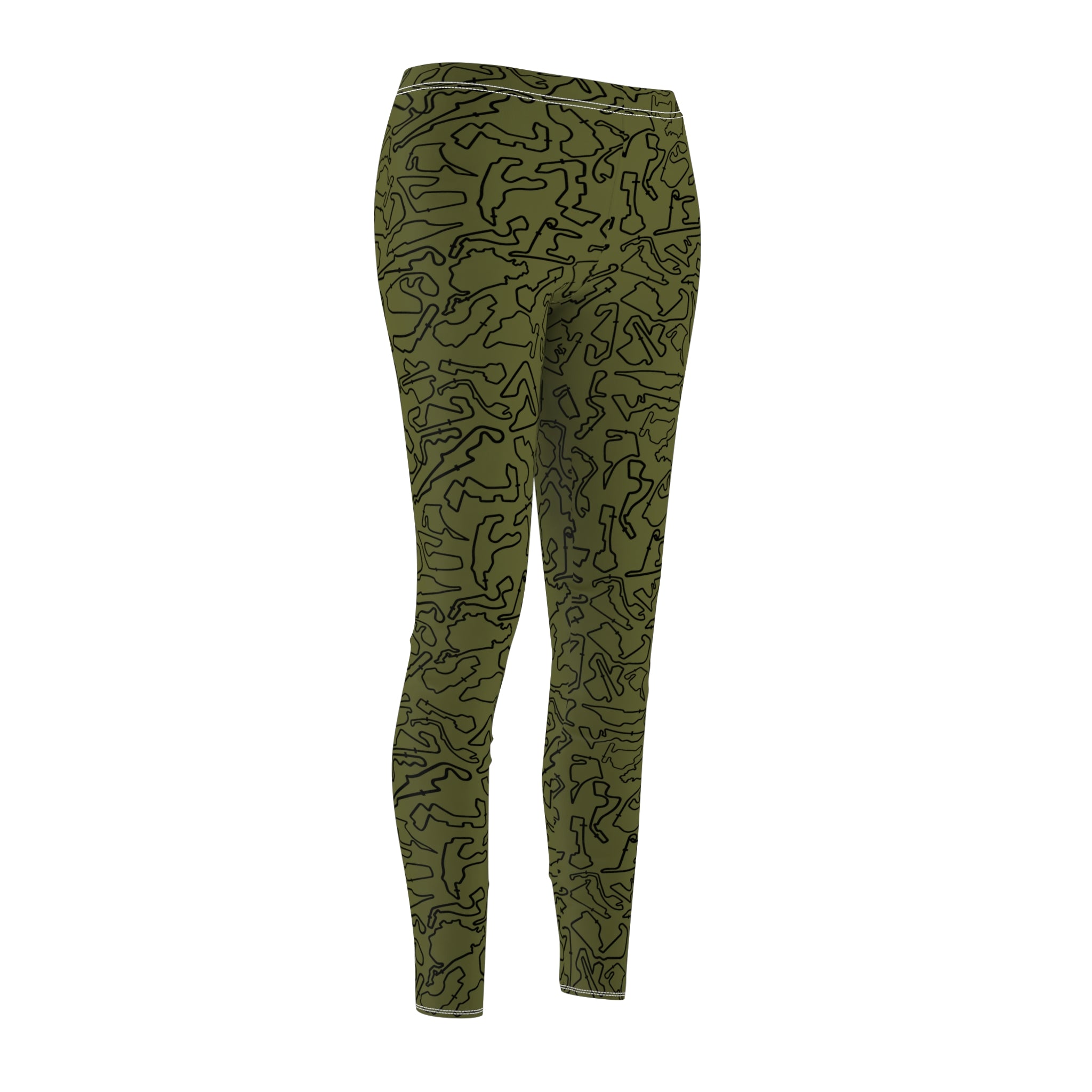 Black teal silver Track Casual Leggings
