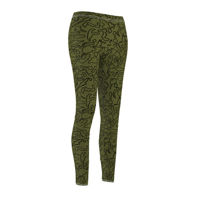 Black teal silver Track Casual Leggings