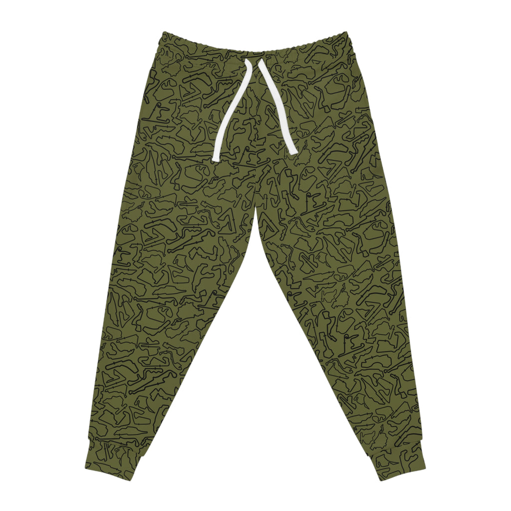 Black Army green Track Camo unisex Joggers, Casual Lounge