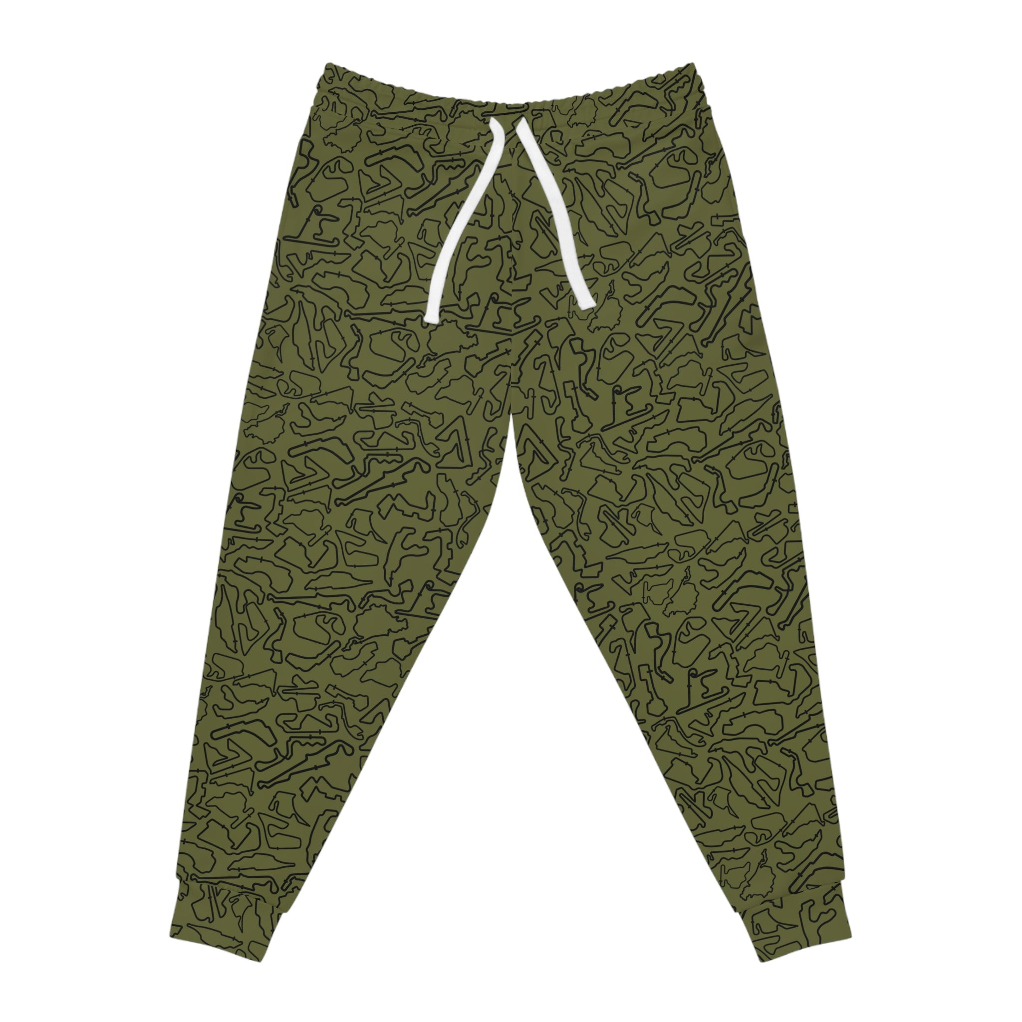 Black Army green Track Camo unisex Joggers, Casual Lounge