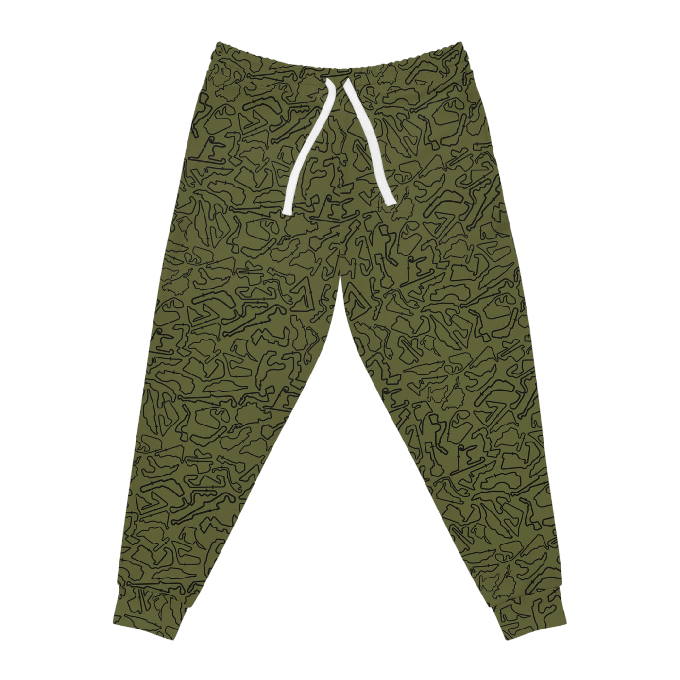 Black Army green Track Camo unisex Joggers, Casual Lounge