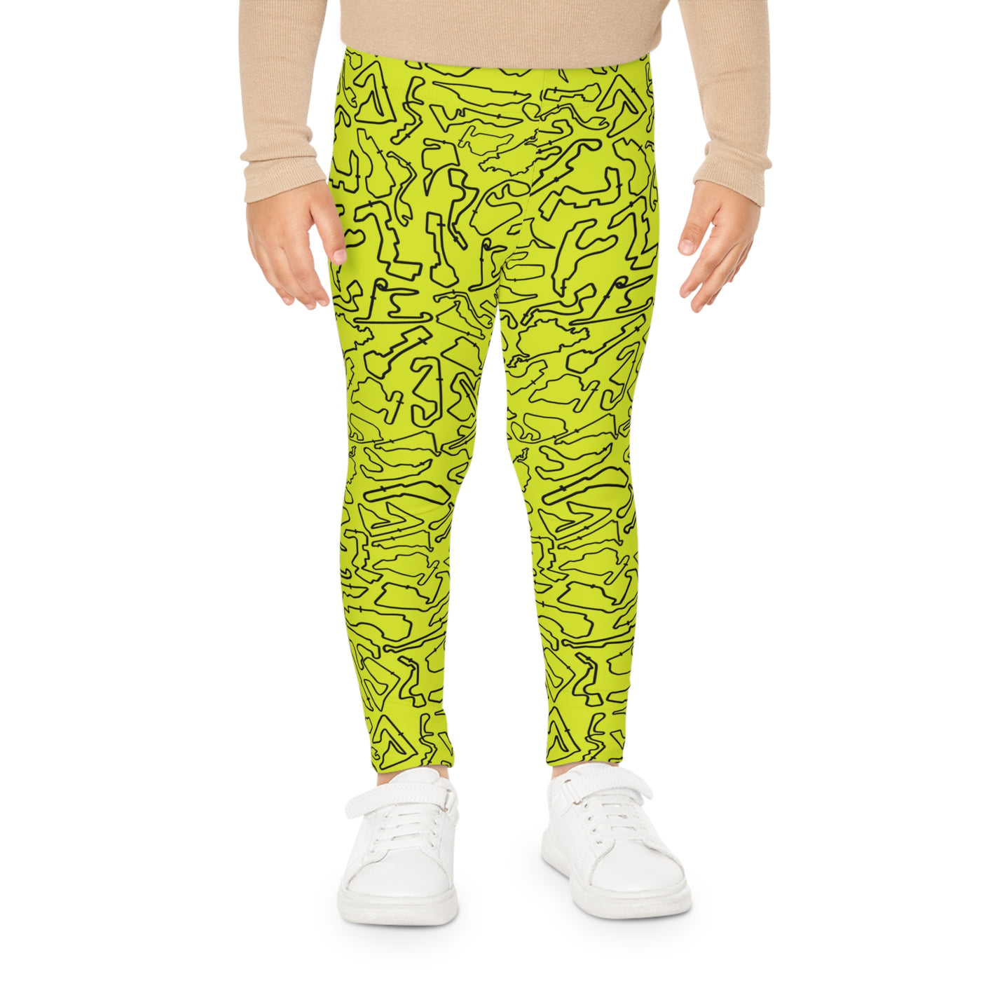 Track print ln Yellow kids Leggings, Activewear, Fashionable