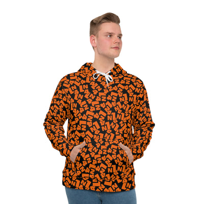 Black orange Track LN4 unisex Hoodie