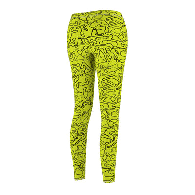 Track Yellow Casual Leggings