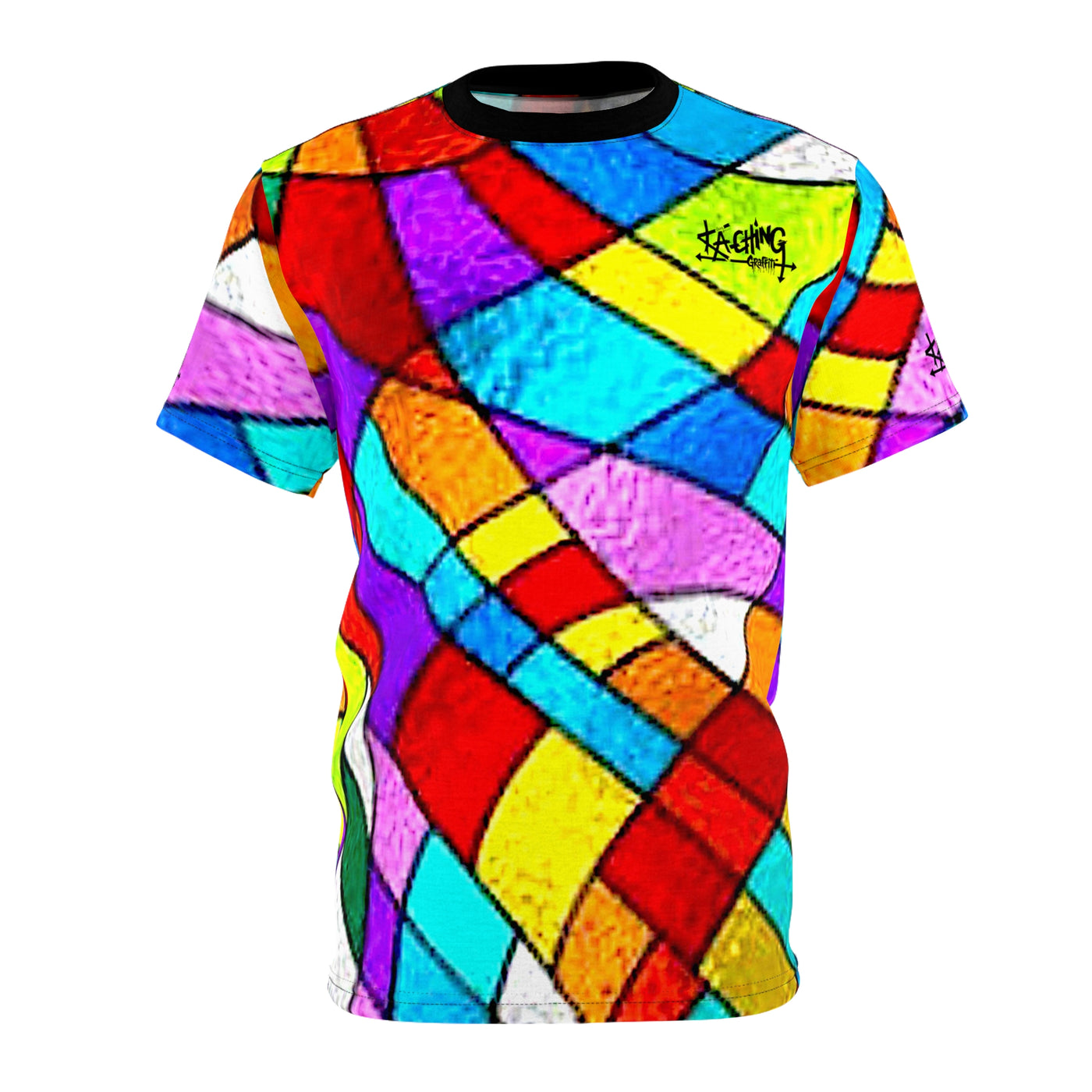 Bold colour Glass Brick stainglass Unisex Tee