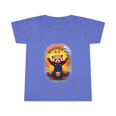 Playful red Panda Driving Toddler T-Shirt | Cute Kids Graphic Tee for Fun Adventures