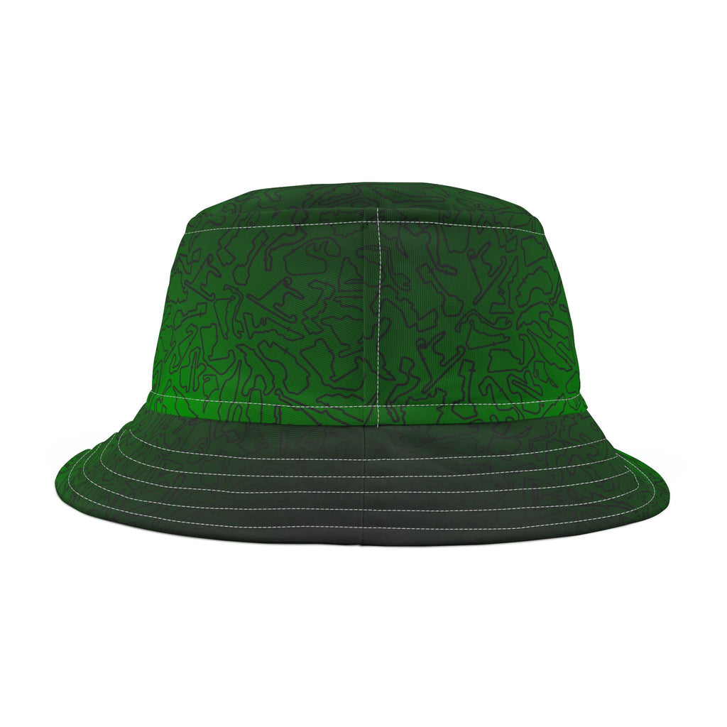 Black Green Track Camo bucket hat , Festival Fashion, Gift for Fashion Lovers, AOP Design