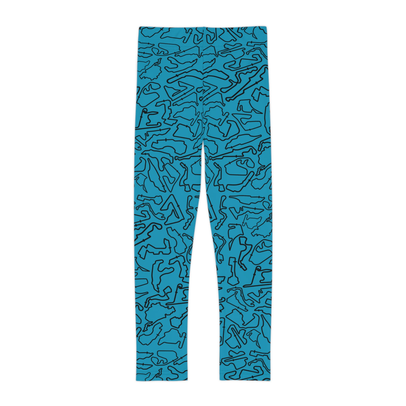 Black Teal Track print Teal kids Leggings, Activewear, Fashionable