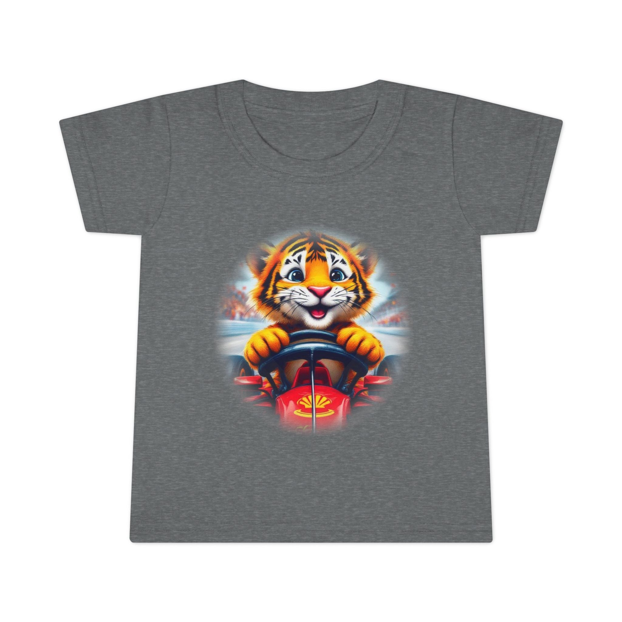 Playful Tiger Driving Toddler T-Shirt | Cute Kids Graphic Tee for Fun Adventures