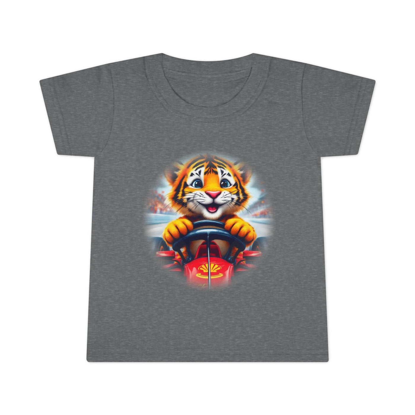 Playful Tiger Driving Toddler T-Shirt | Cute Kids Graphic Tee for Fun Adventures