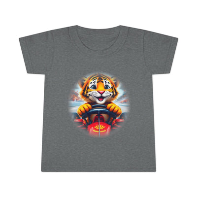Playful Tiger Driving Toddler T-Shirt | Cute Kids Graphic Tee for Fun Adventures
