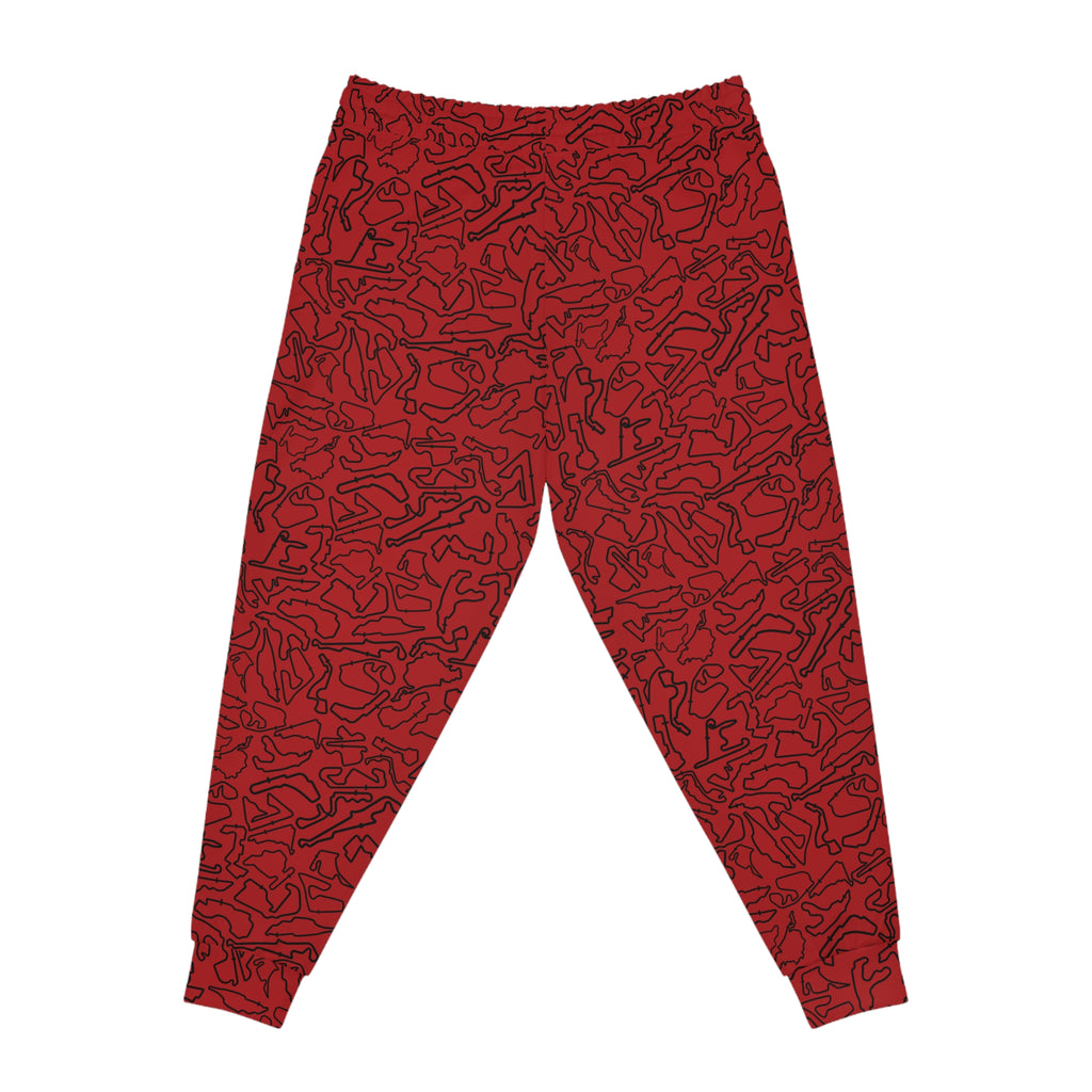 Black Dark red Track Camo unisex Joggers, Casual Lounge