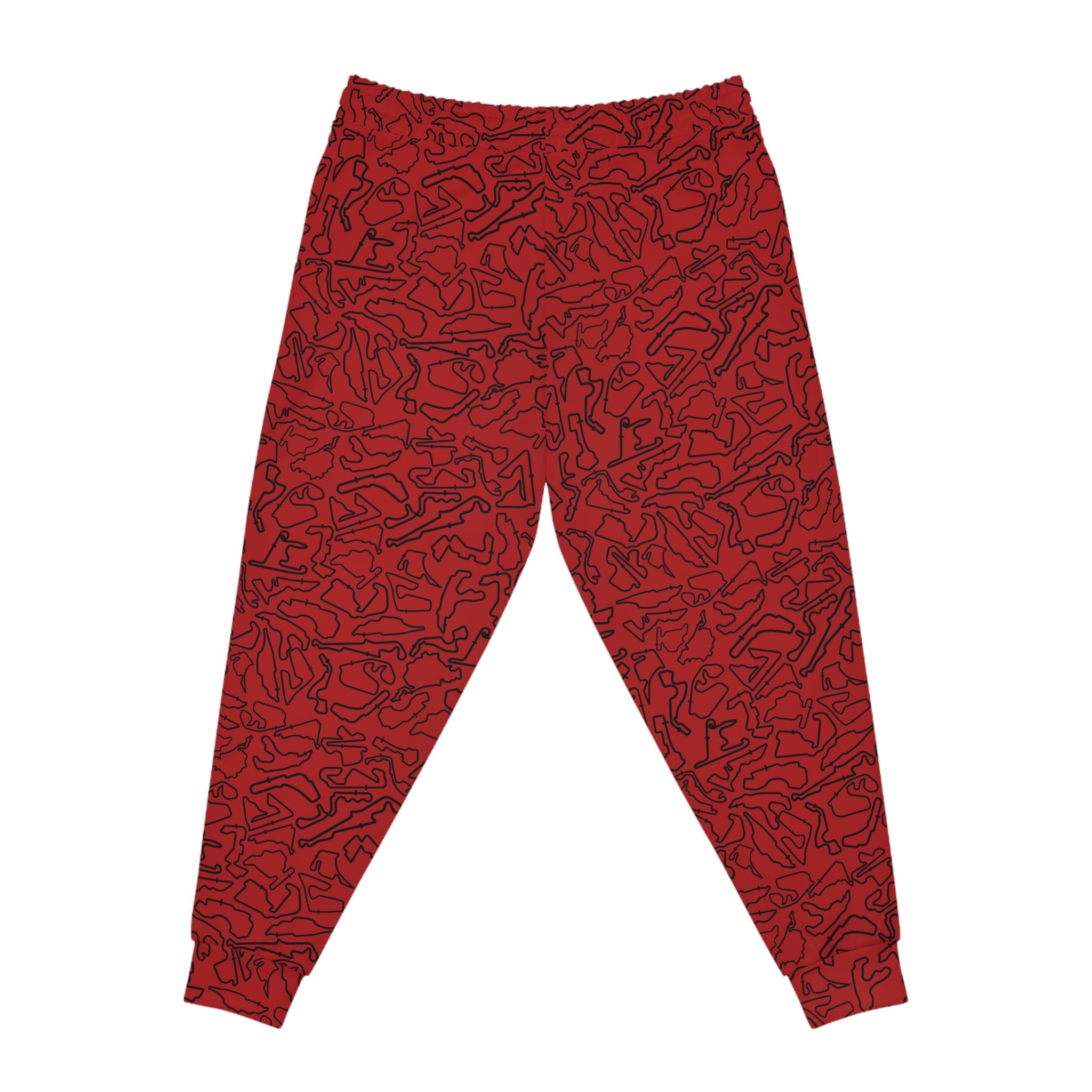 Black Dark red Track Camo unisex Joggers, Casual Lounge