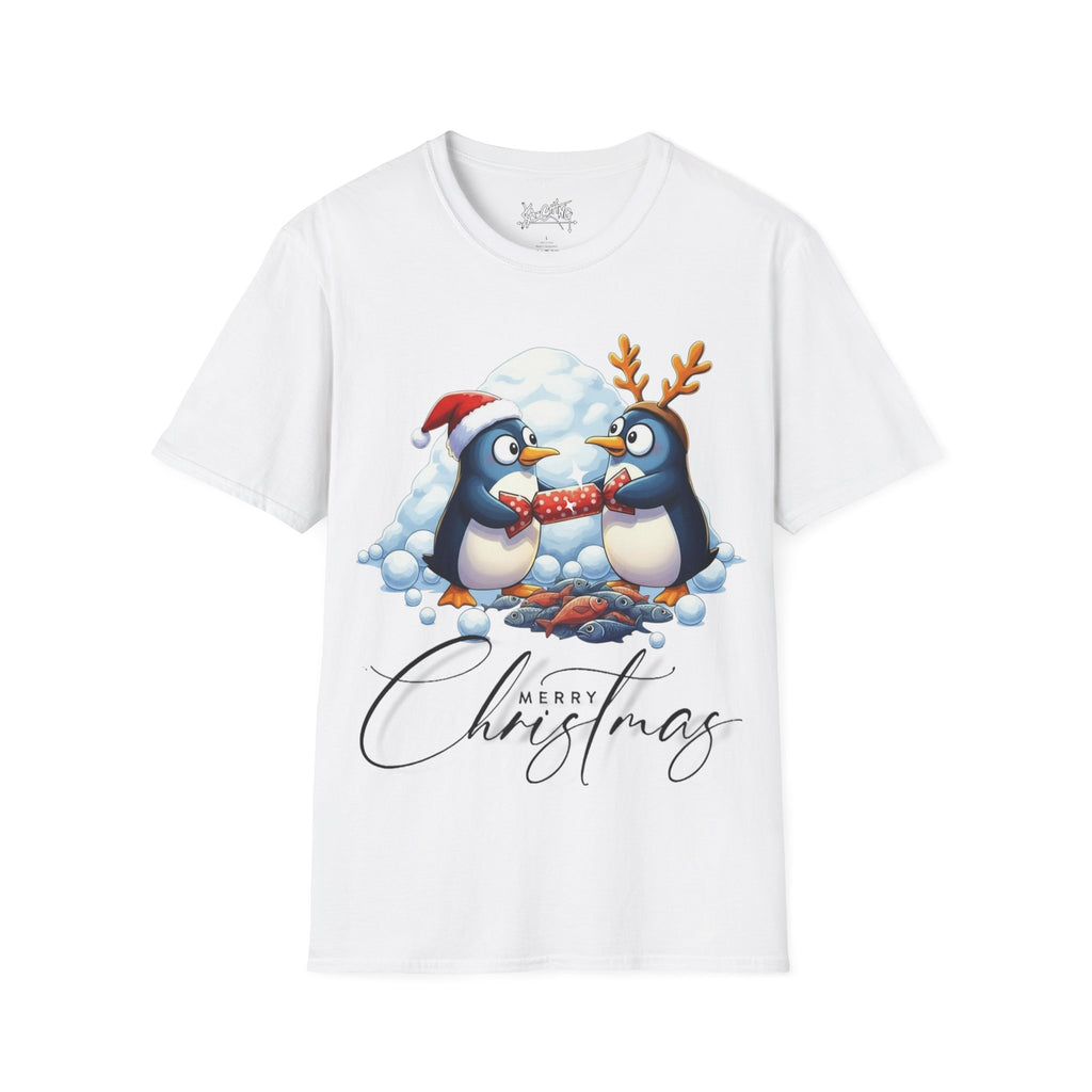 Christmas Penguins cracker Graphic Tee