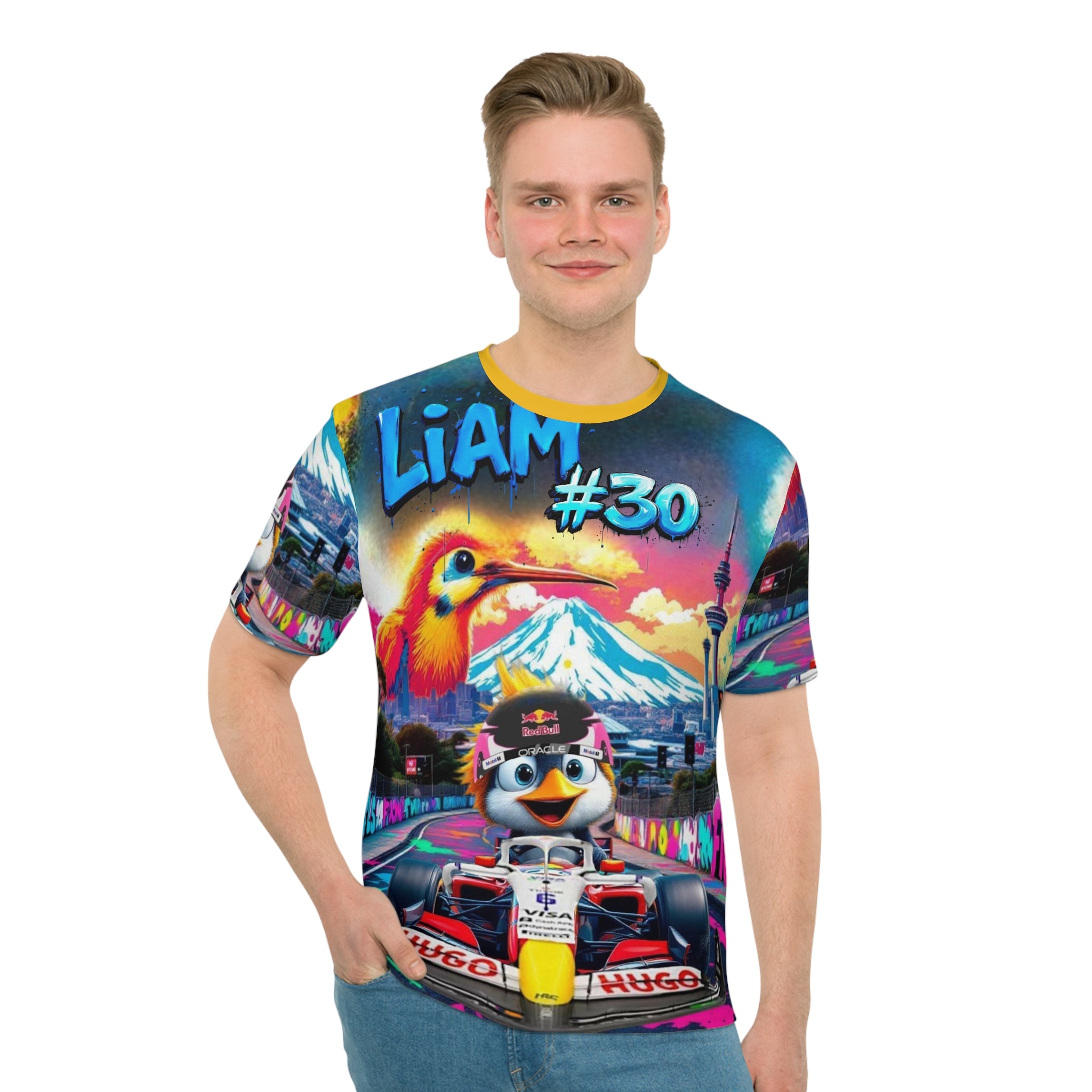 LL Loose T-Shirt - Colorful Racing Design - Perfect for Motorsport Fans