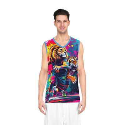 Ka-Ching Vibrant Basketball Tank Jersey, Cool Sports Apparel, Funky Athletic Wear, Unique Gift for Sports Lovers, Streetwear Style