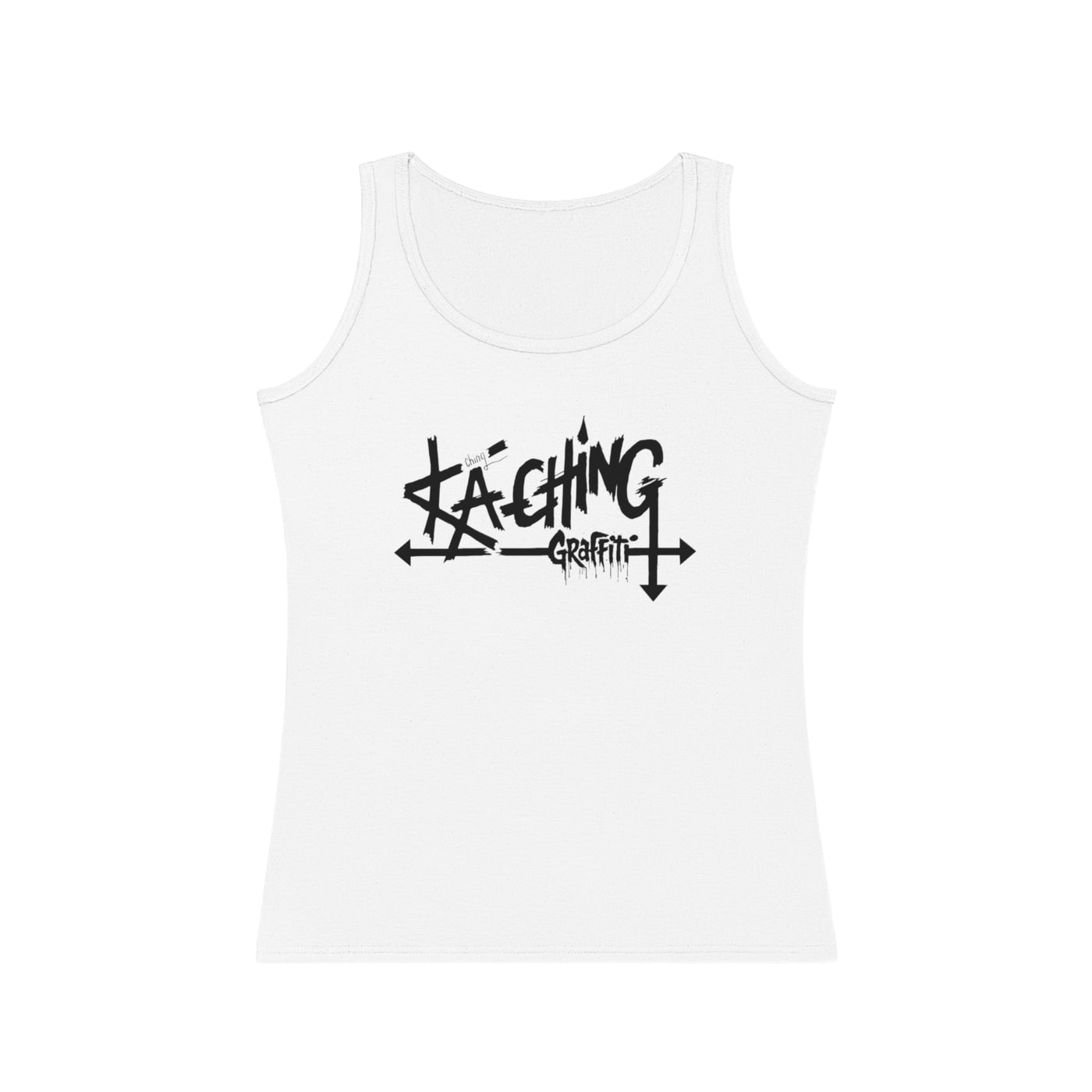 Ka-Ching Graffiti Inspired Women's Tank Top - Urban Style, Casual Wear, Street Art Fashion, Summer Essential, Gift for Art Lovers