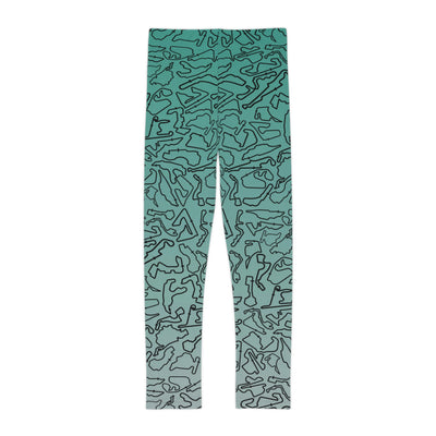 Track print tealto silverkids Leggings, Activewear, Fashionable
