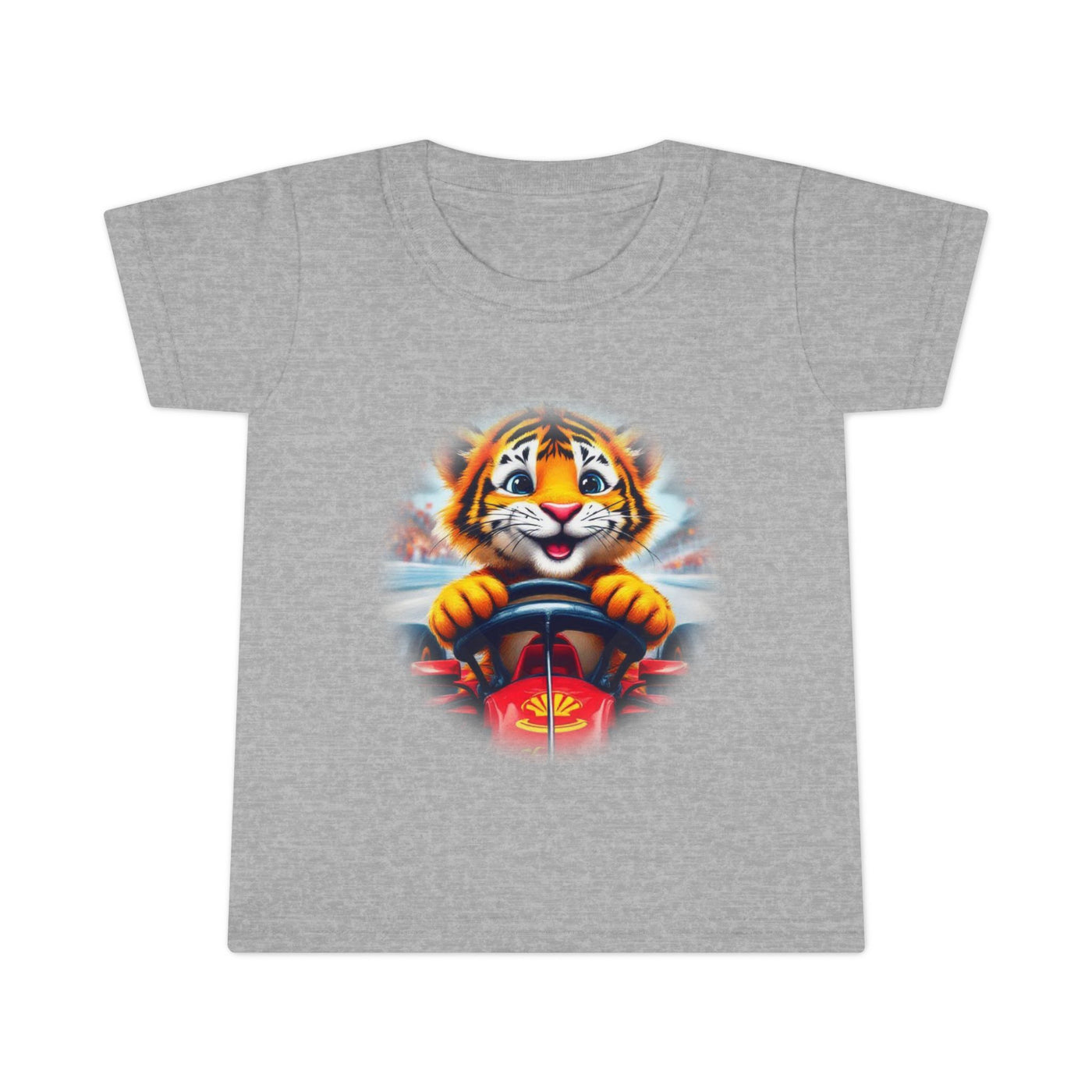 Playful Tiger Driving Toddler T-Shirt | Cute Kids Graphic Tee for Fun Adventures