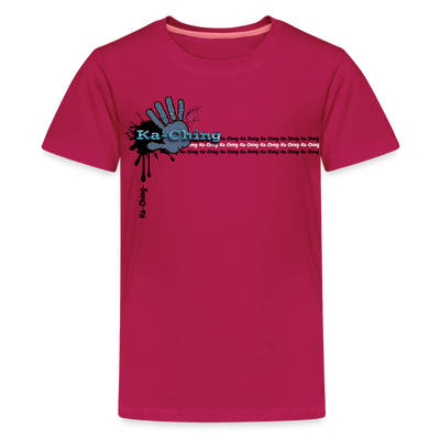 Unisex T-Shirt Ching Blue Logo - dark pink
