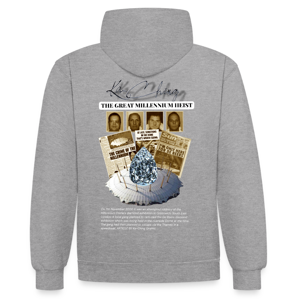 Diamond Range Millenium Heist 2000 Hoodie limited edition - heather grey/navy