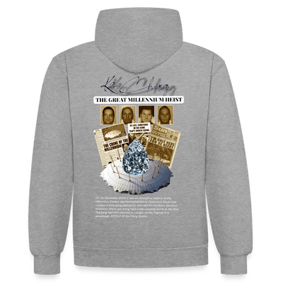 Diamond Range Millenium Heist 2000 Hoodie limited edition - heather grey/navy