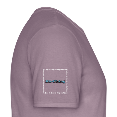 Unisex T-Shirt Ching Blue Logo WH/Dark CHBL-T-05d - purple-grey 