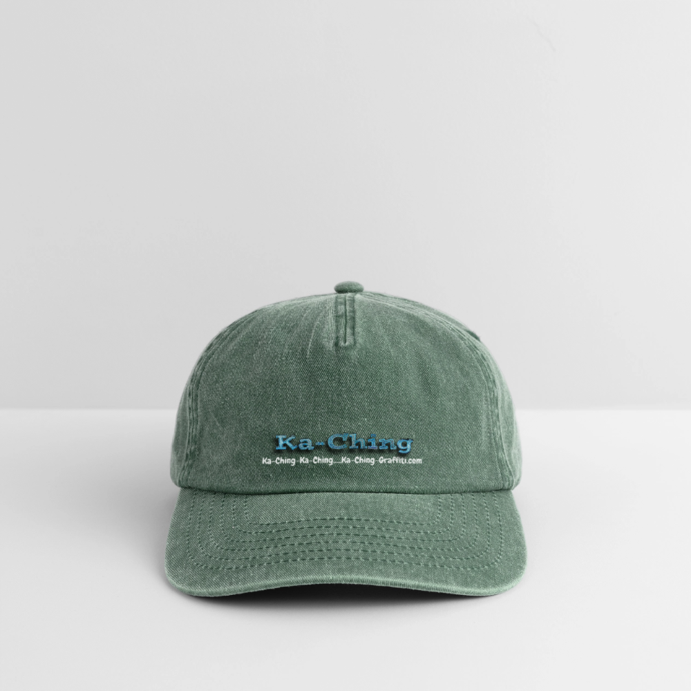Ka-Ching Cap blue Logo - vintage bottle green 