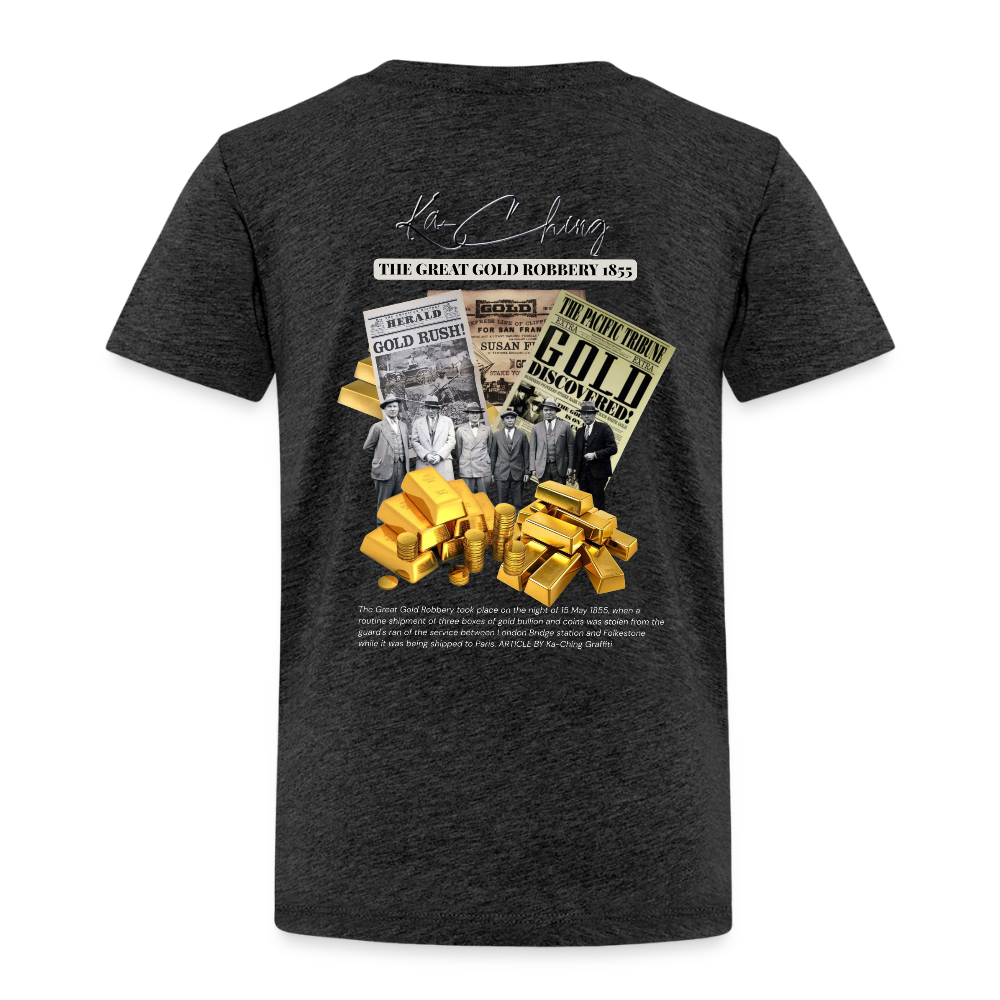Gold Range The Great Robɓery 1855 Tee limited edition - charcoal grey