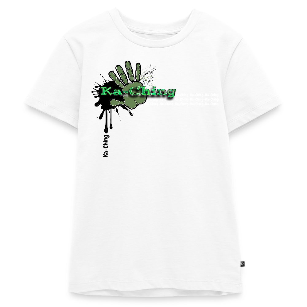 Ka-Ching T-Shirt Ching Green Logo - white
