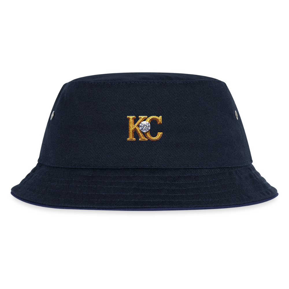 Limited Edition Diamond  Bucket hat. - navy/navy