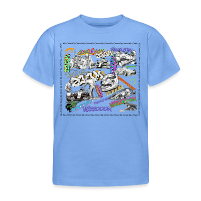 Kids Graffiti F1 T-Shirt - sky blue
