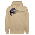 Unisex Hoodie Ching gold purple logo - beige