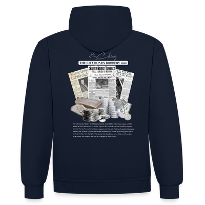 Silver Range City Bonds Robɓery 1990 Hoodie limited edition - navy/heather grey